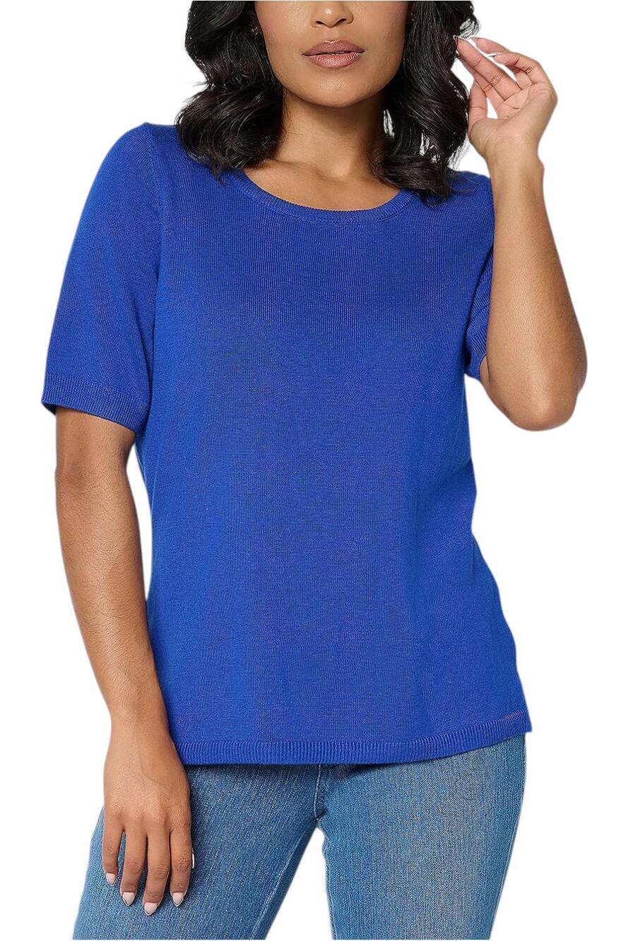 Belle by Kim Gravel Women's Dare to Be Bold Elbow Slv Sweater Sapphire - Regular